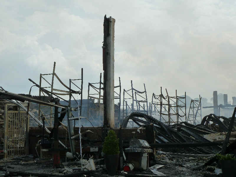 Ruine nach Grobrand in Krefeld